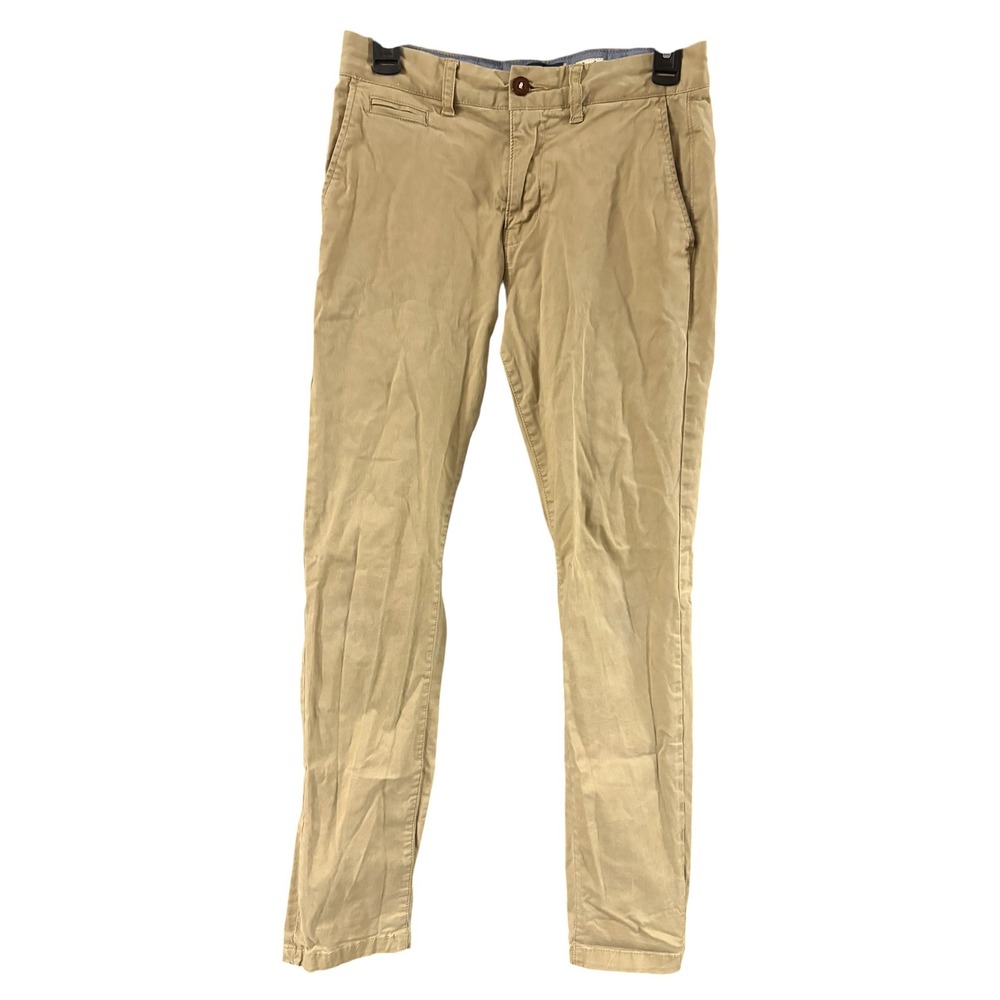 Superdry Osaka Team Mens Slim Chino Pants Tan Khaki Cotton Trousers 28W 32L